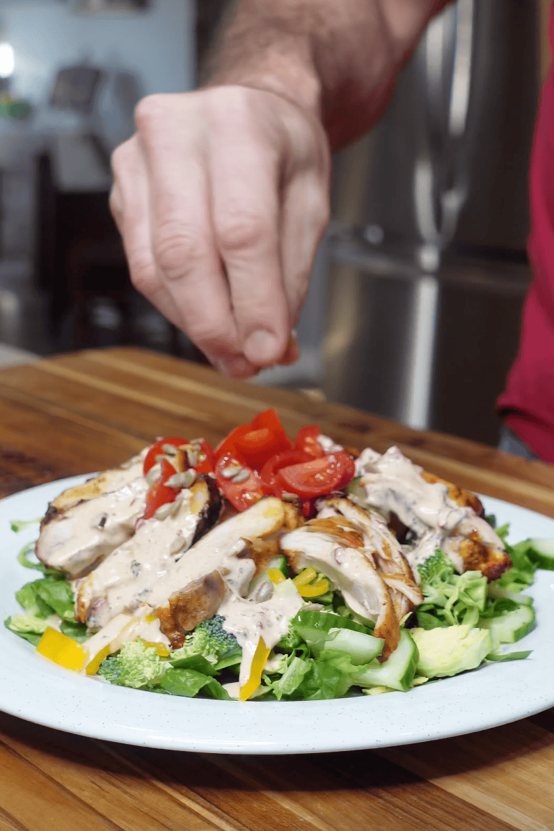 Low Carb Chicken Salad with homemade ranch dressing