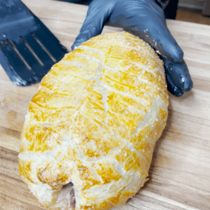 A baked beef Wellington.