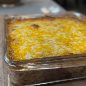 A baked casserole.