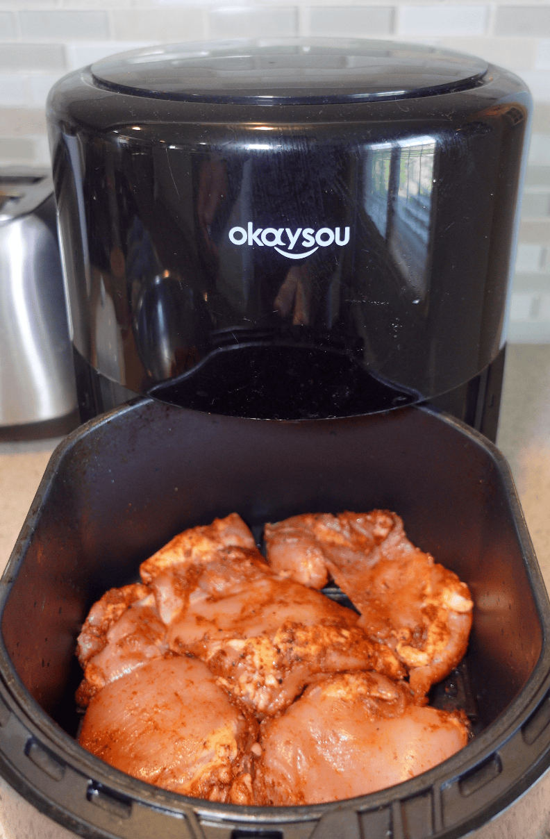 Chicken thighs in the air fryer.