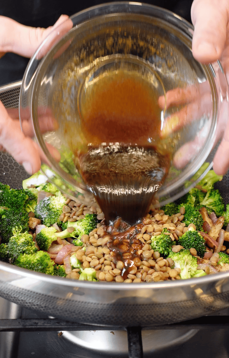 cooking Asian Broccoli Stir Fry's sauce