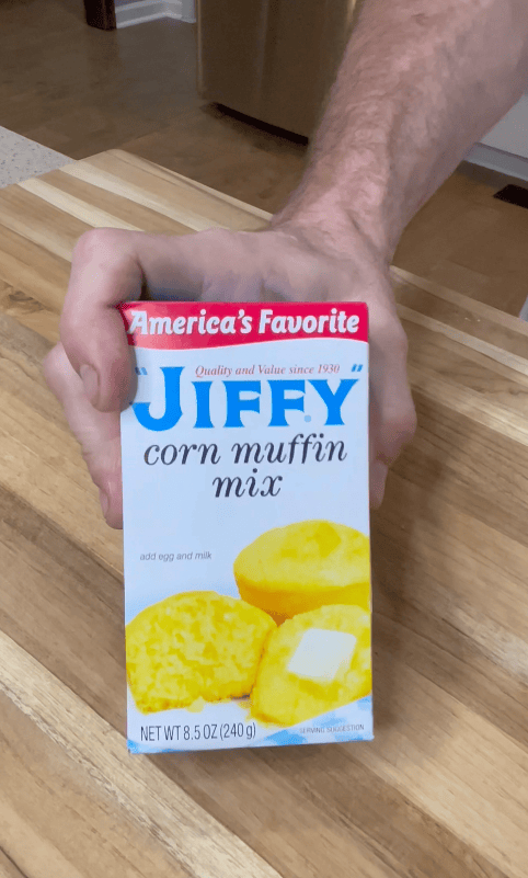 A box of jiffy corn muffin mix.