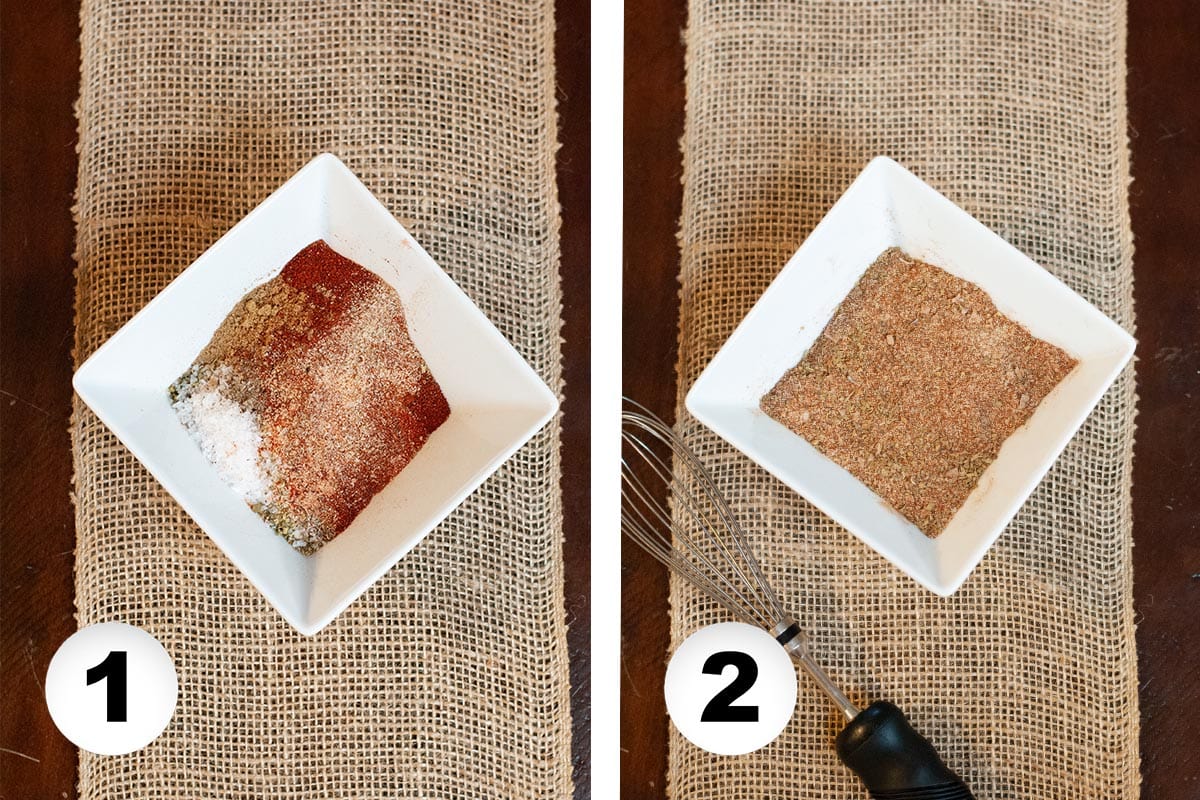 Taco seasoning ingredients in a bowl.