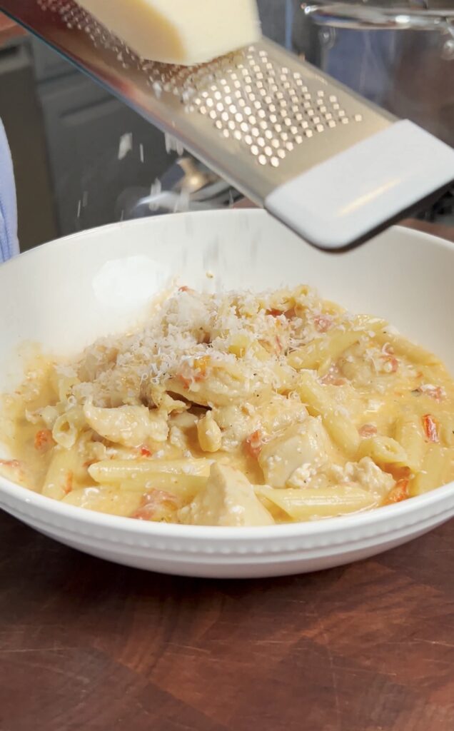 Shredded parmesan cheese.