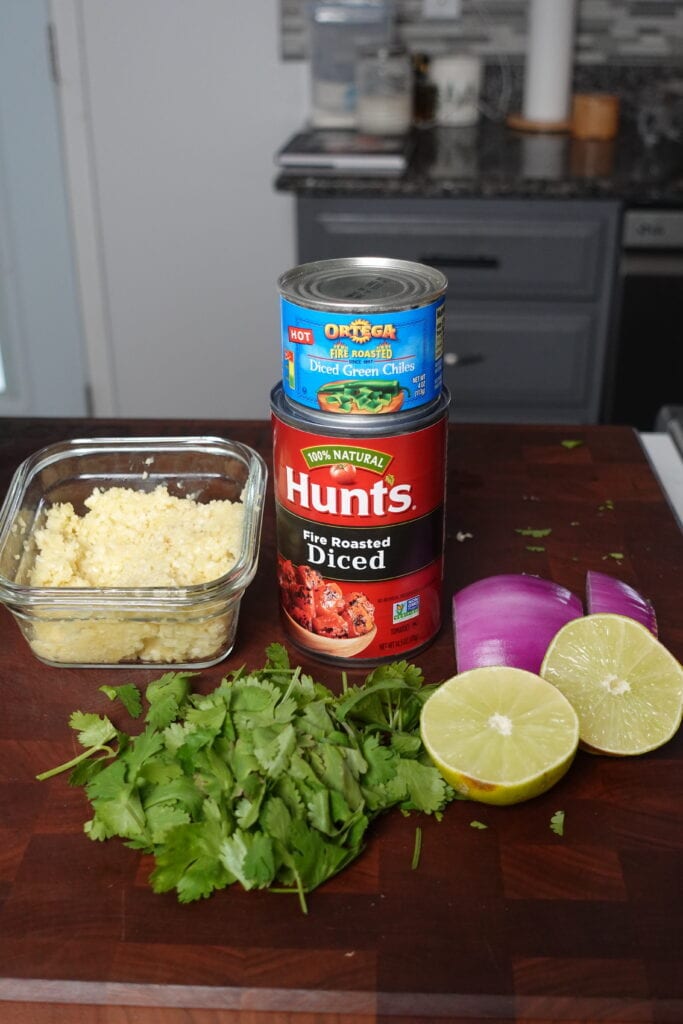 Ingredients for 5 Minute Salsa.