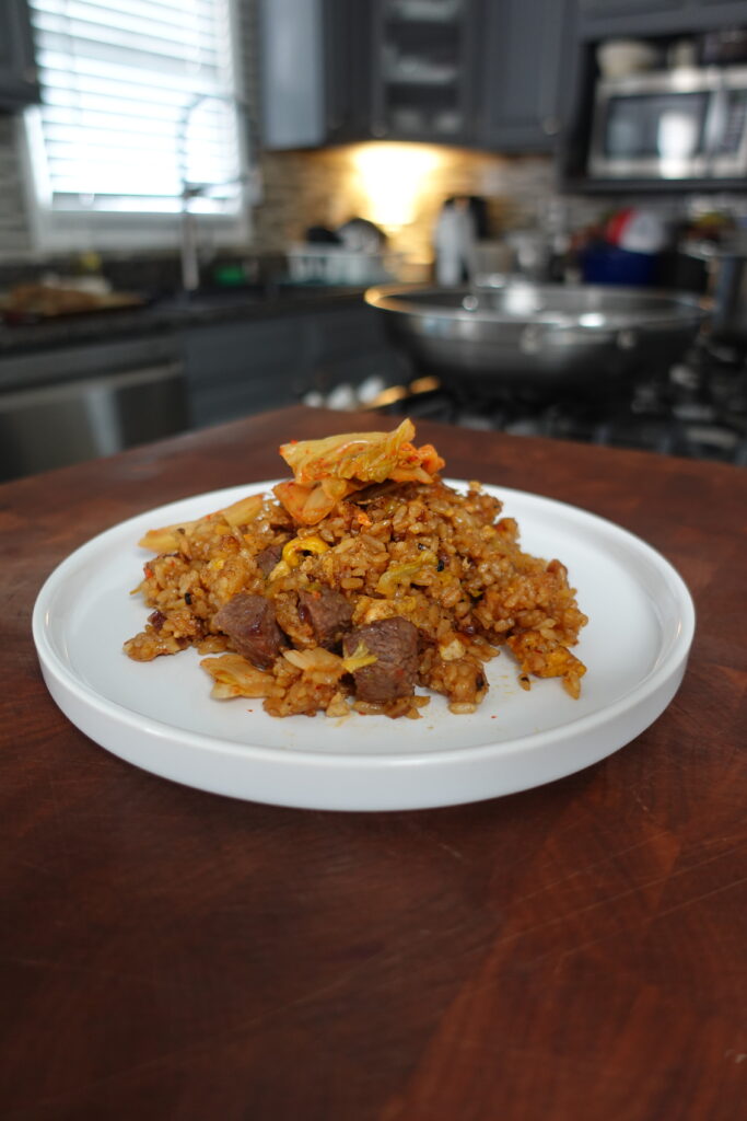 A plate of Kimchi Fried Rice.