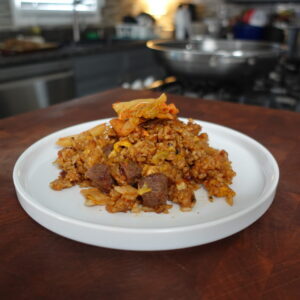 A plate of Kimchi Fried Rice.