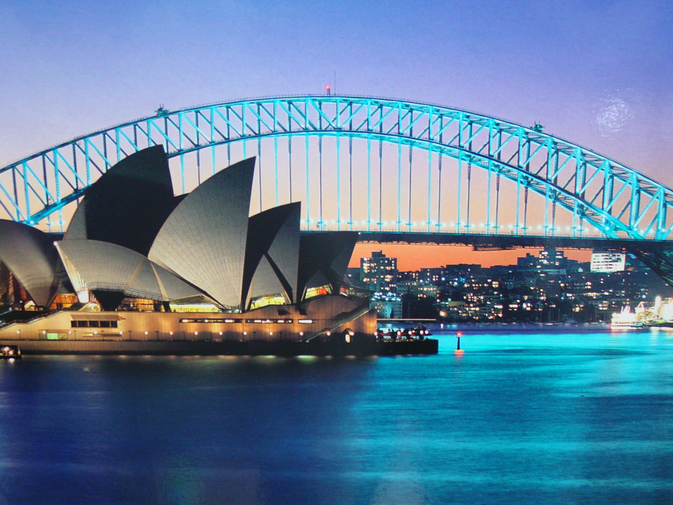 A picture of Australia from the sea.