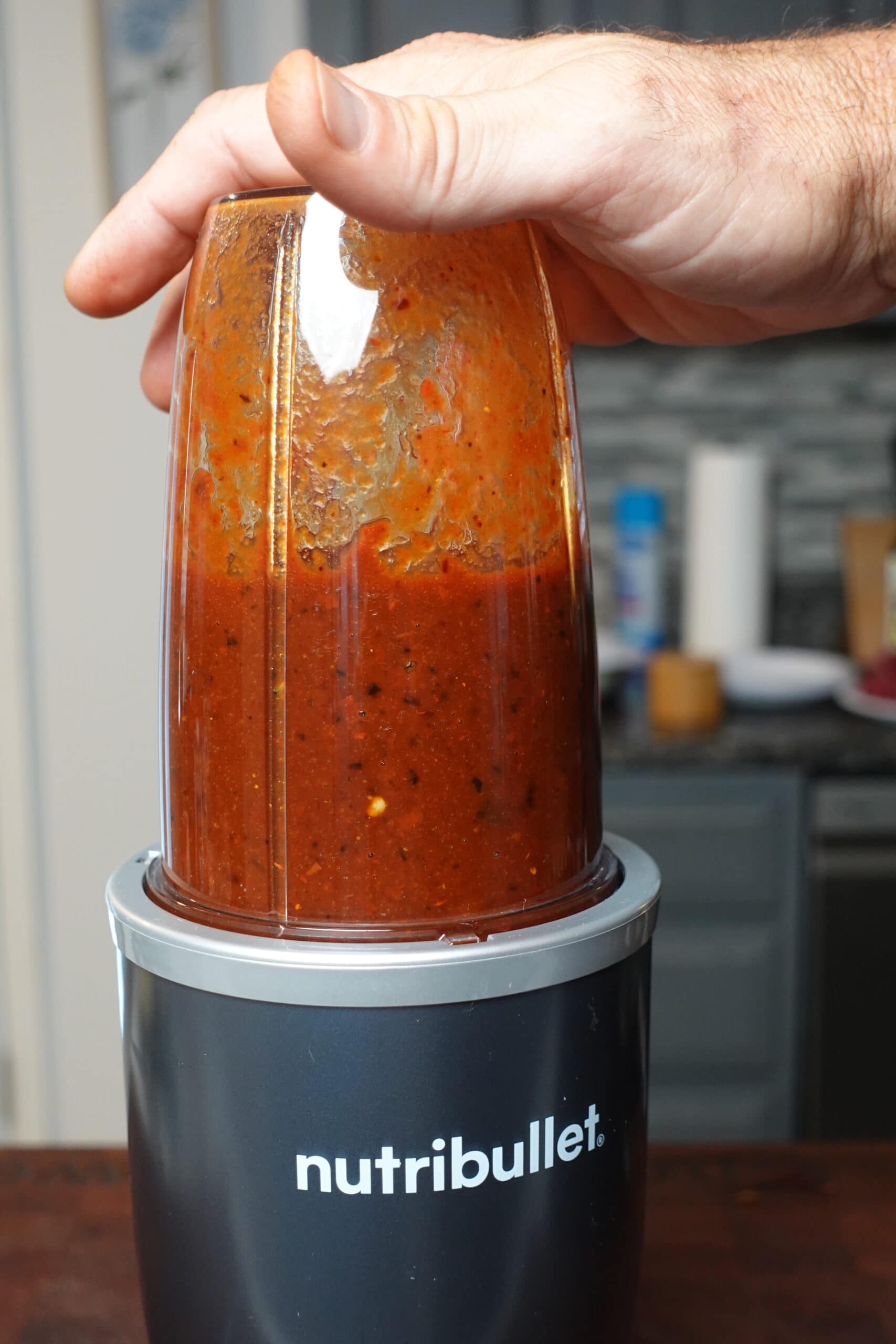 Sauce in a nurtibullet.