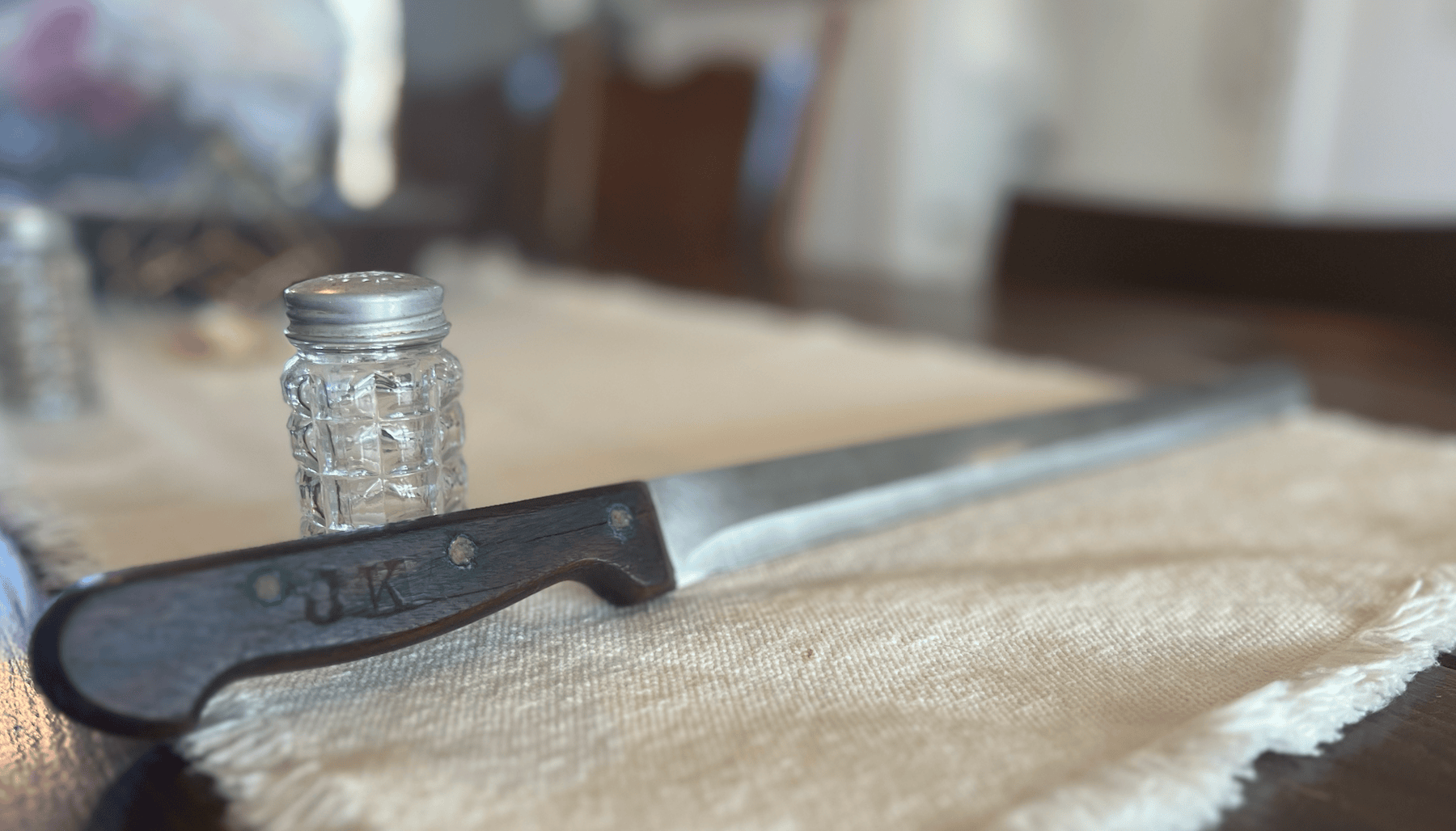 A knife given to Tim from his grandfather.