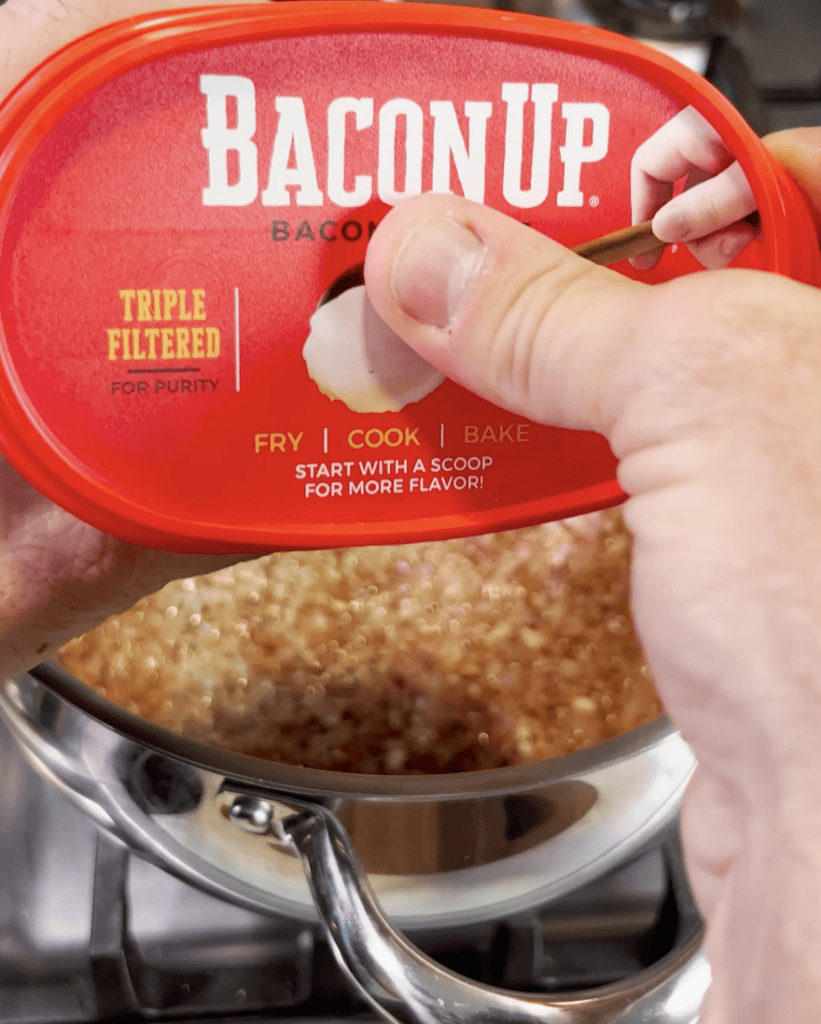 a container of Bacon Up.
