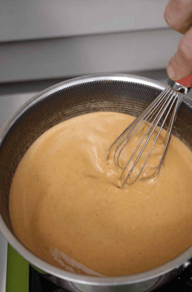 Butter sauce in a pot.