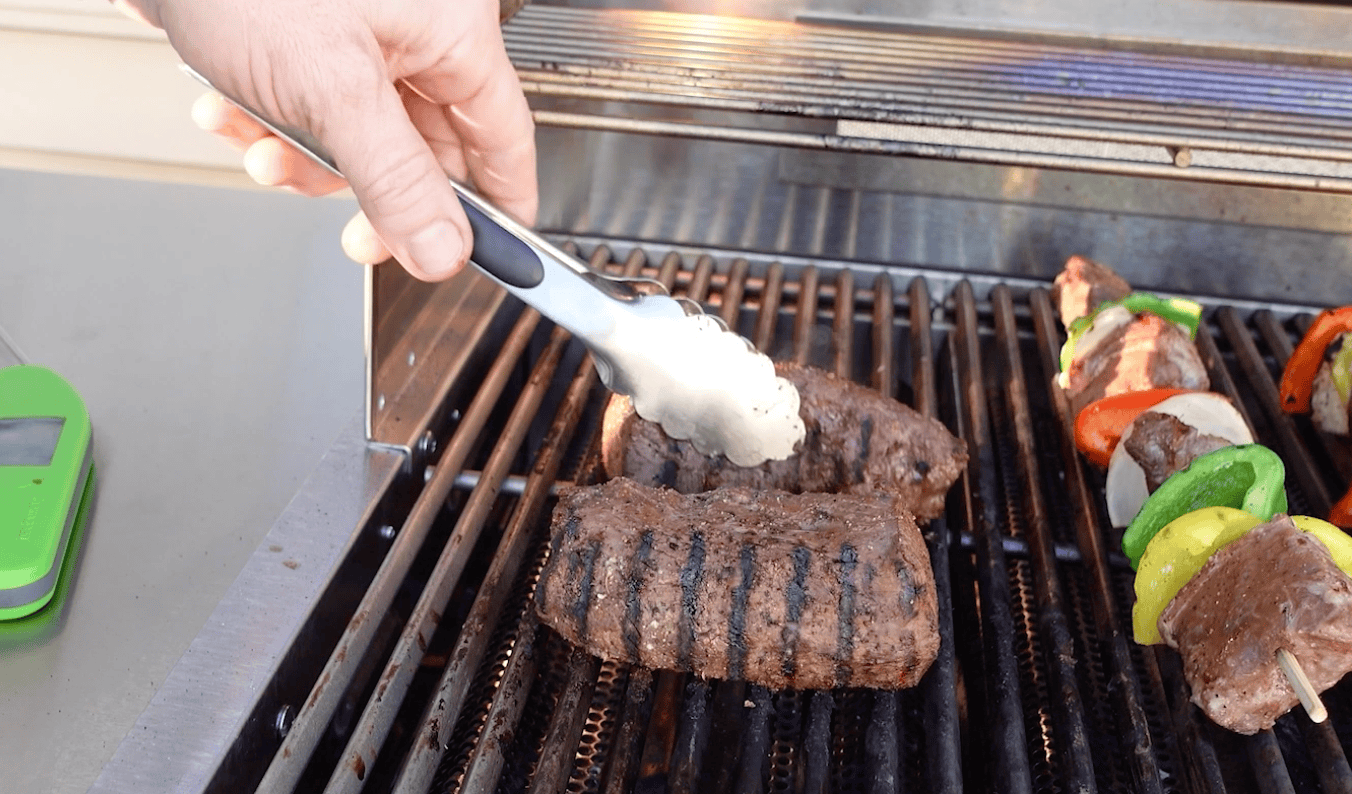 Venison on the grill.