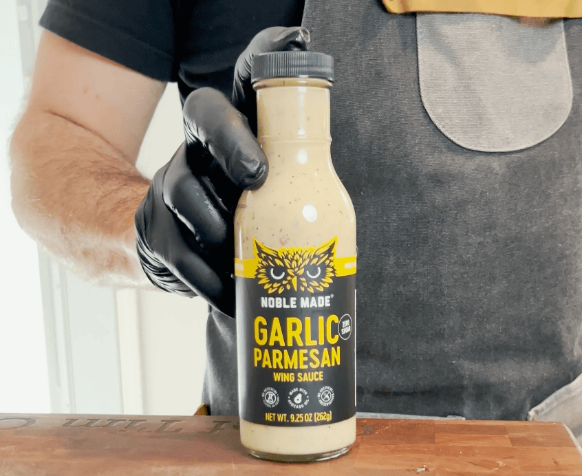 A bottle of Garlic Parmesan.