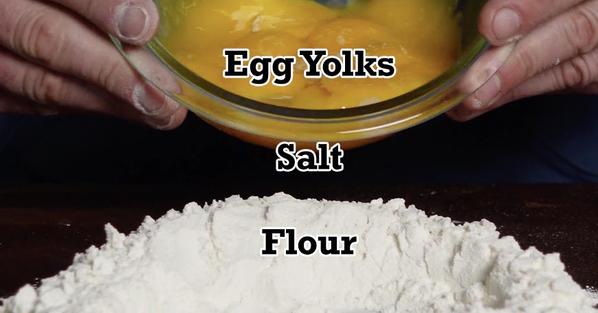 Ingredients for pasta.