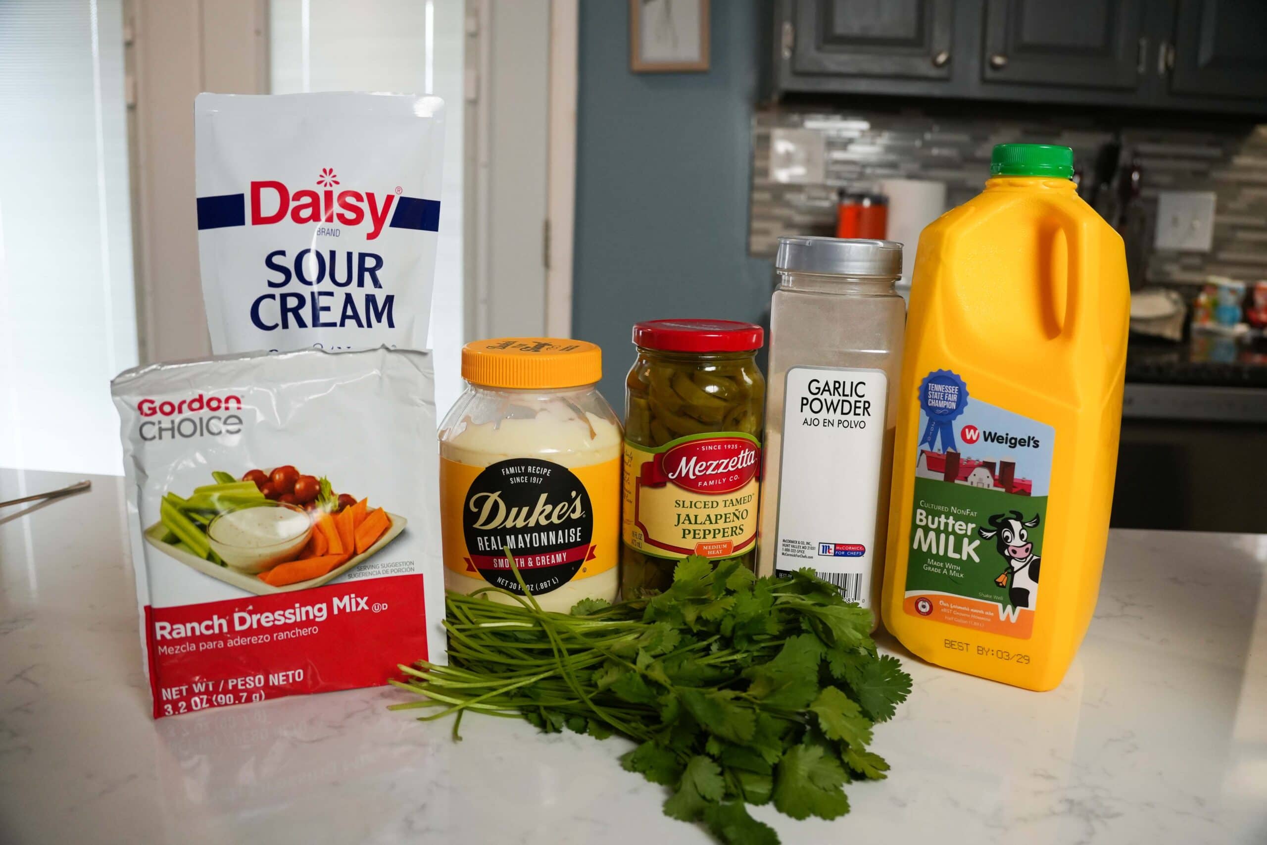 Ingredients for Jalapeno Ranch Crack Dip