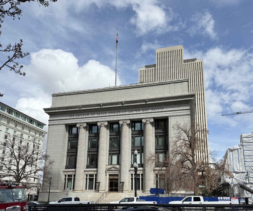 A church of latter-day saints in Salt Lake City Utah.