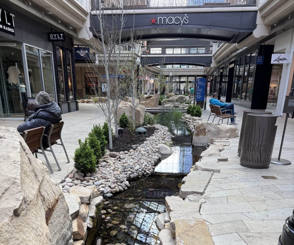 Outdoor mall in Salt Lake City, Utah.
