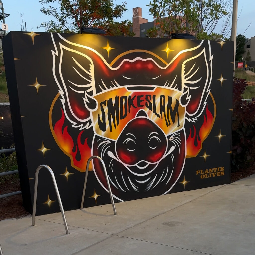 Smoke Slam sign display