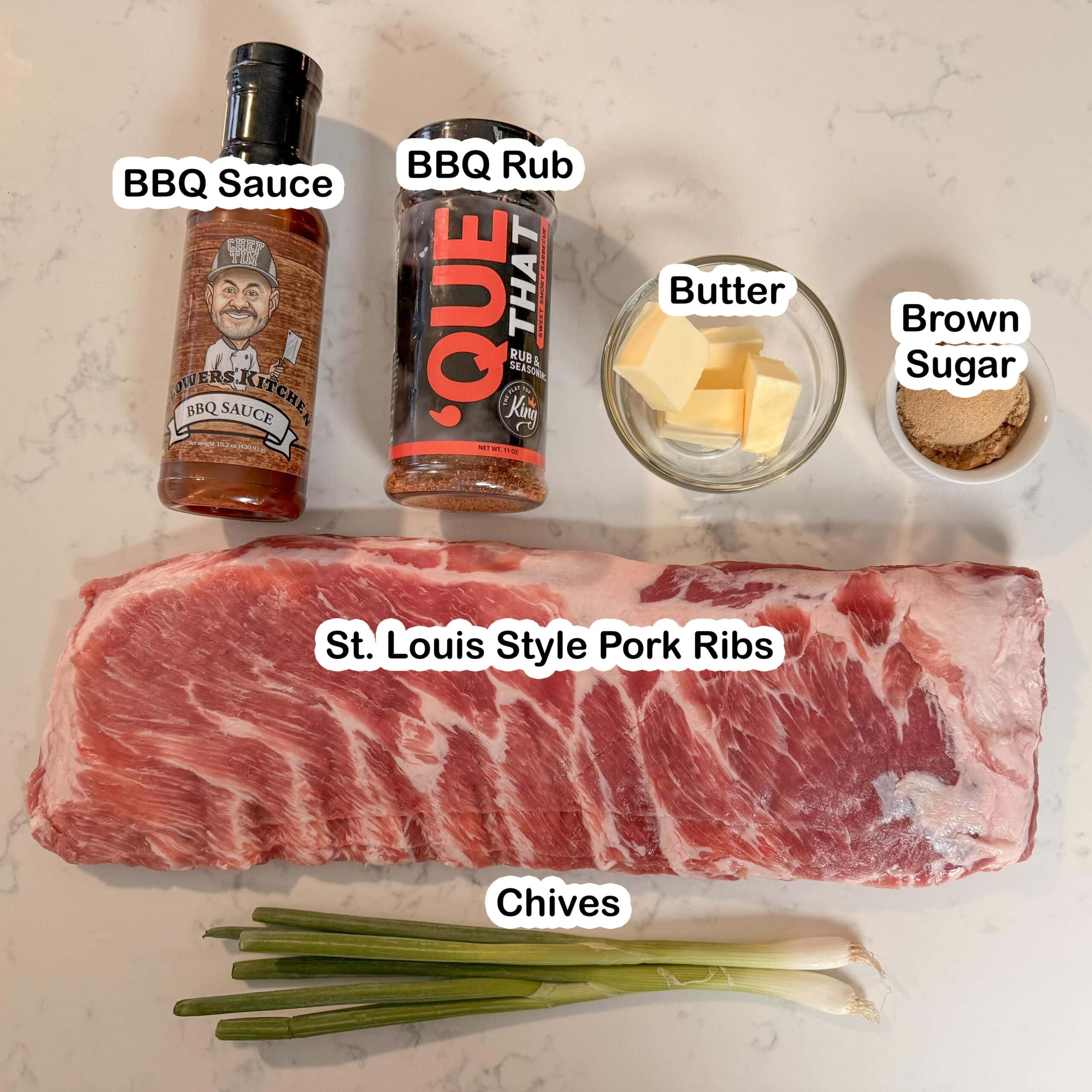 Ingredients for BBQ Party Ribs.