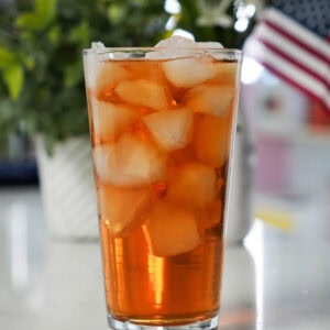 Tall glass of sweet iced tea