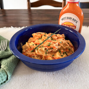 A bowl of Buffalo Chicken Tortellini.