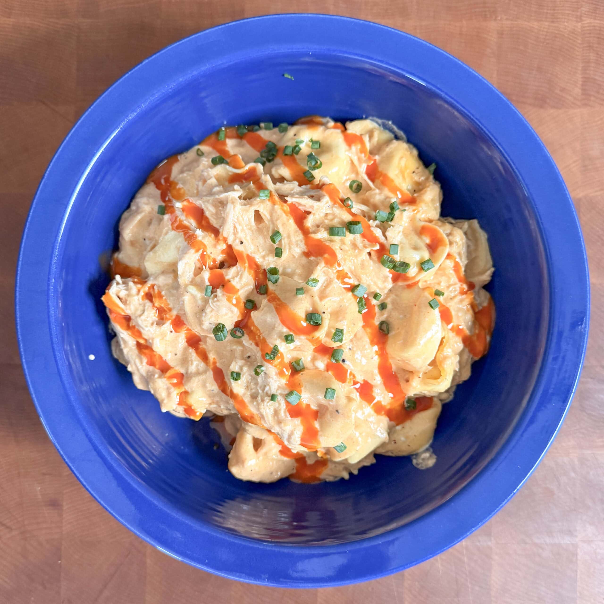 A bowl of Buffalo Tortellini.