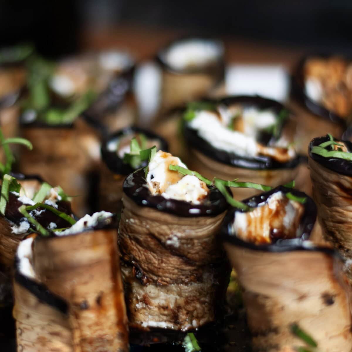 Grilled Eggplant Roll Ups
