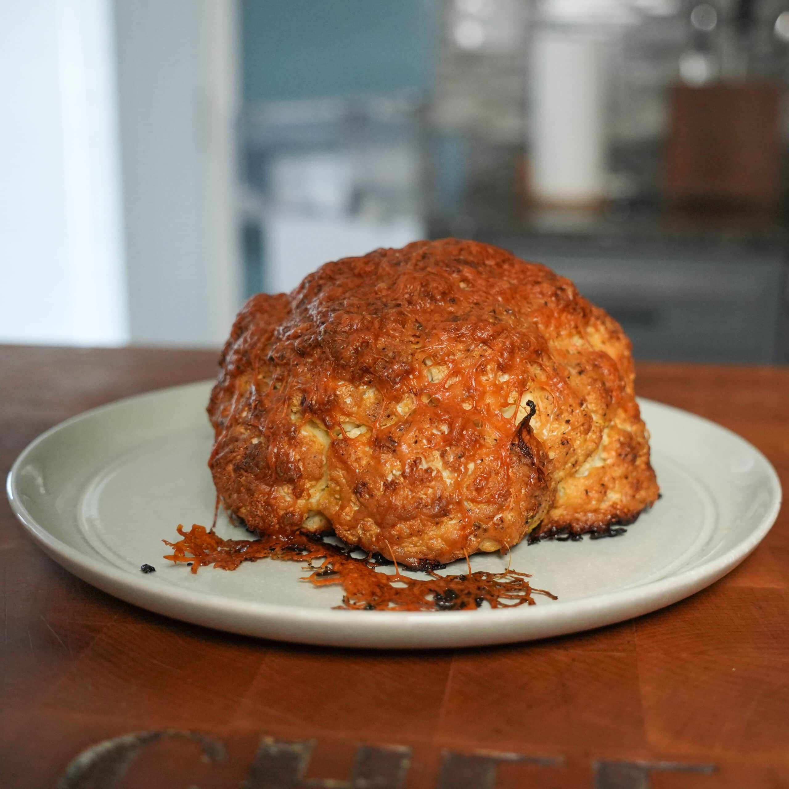 Roasted Cauliflower with parmesan cheese.