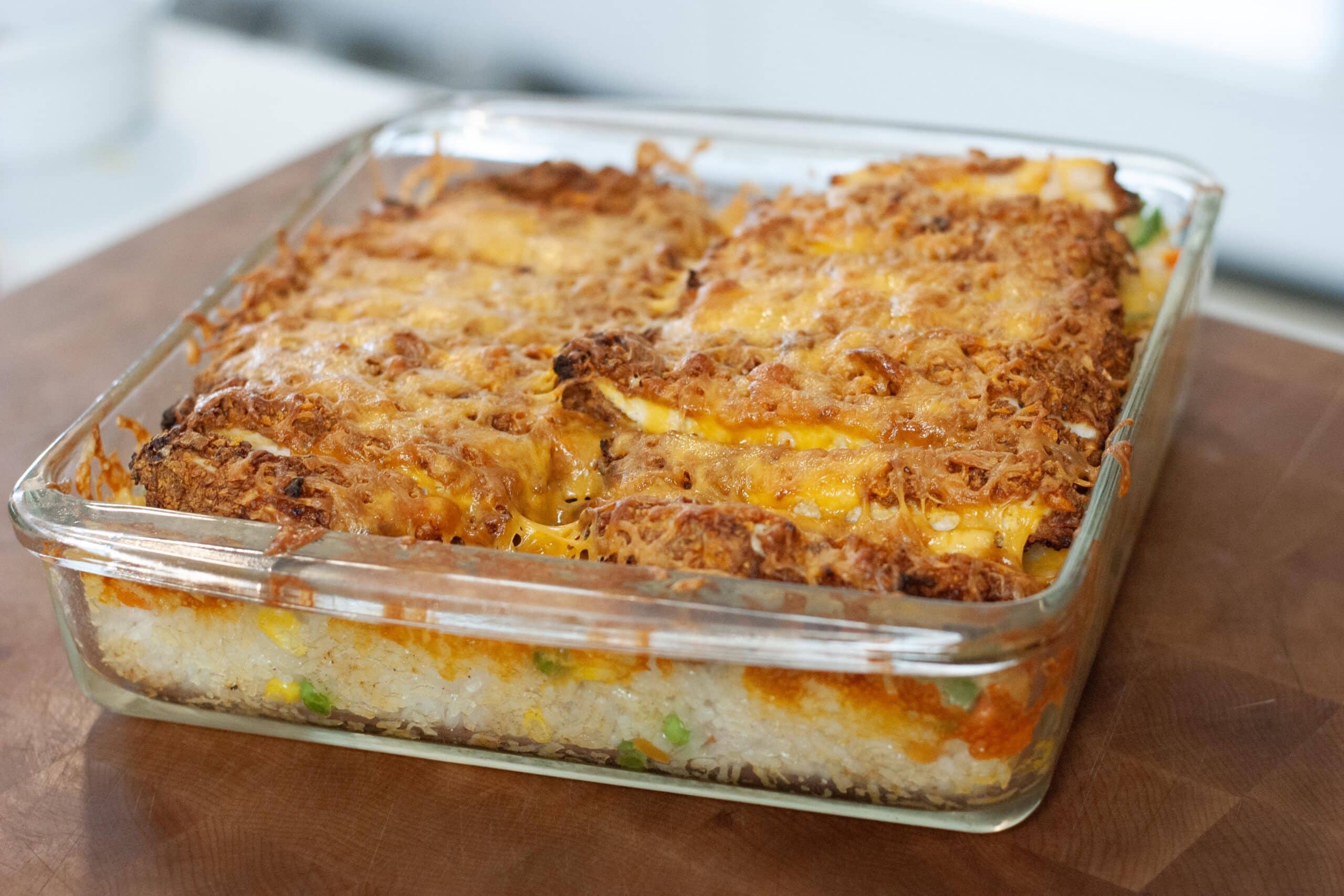 A baked chicken casserole.