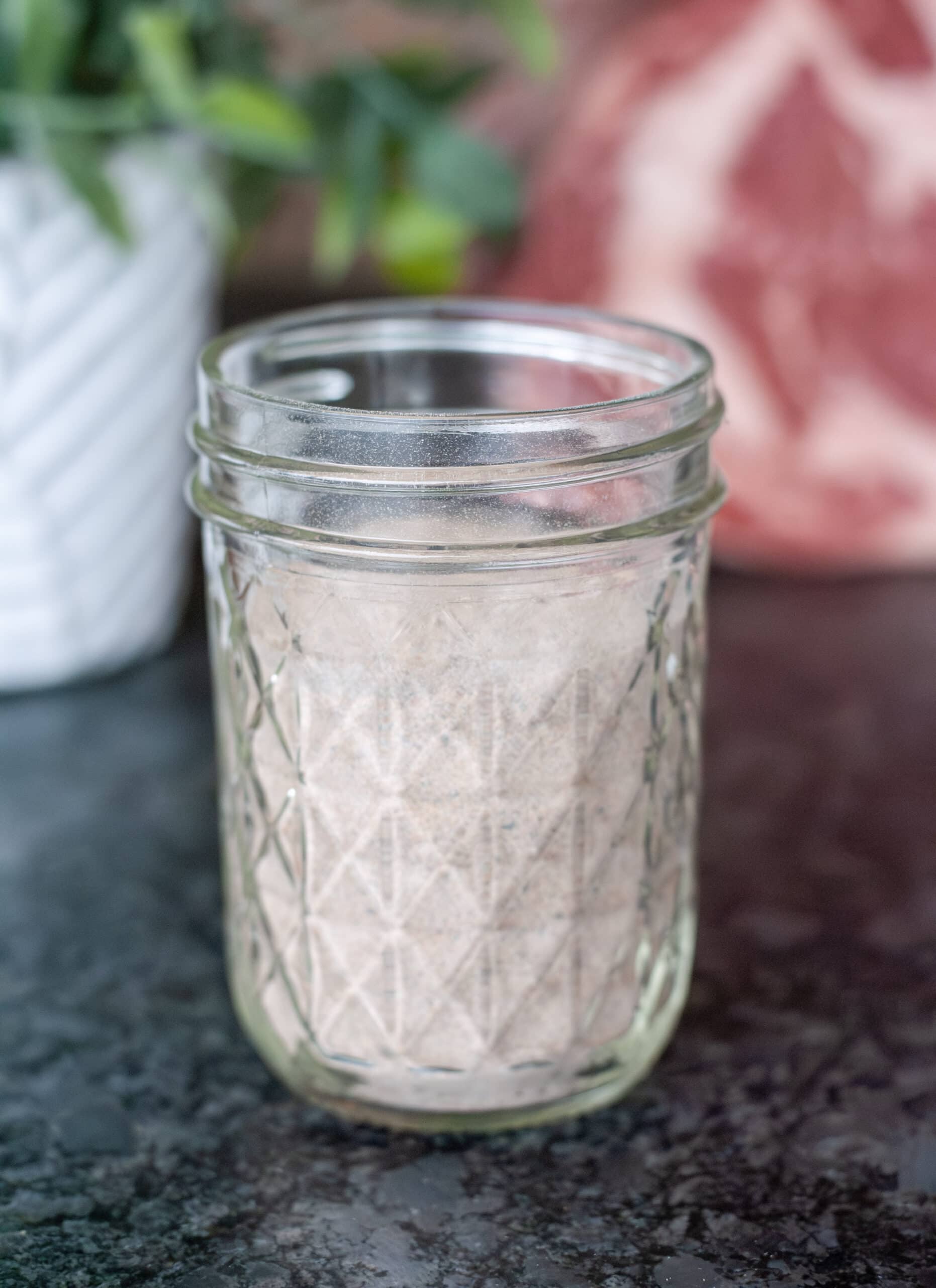 Prime Rib Seasoning in a glass dish.