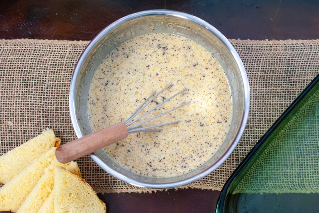 Egg mixture for French toast.