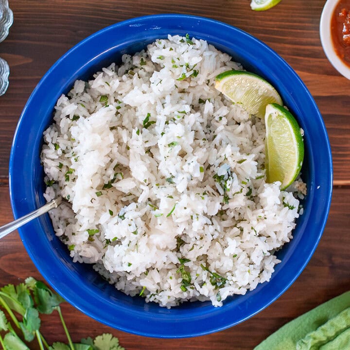 Extra Rice Menu Cilantro Lime Rice (Rice Cooker) - cookitwithtim.com