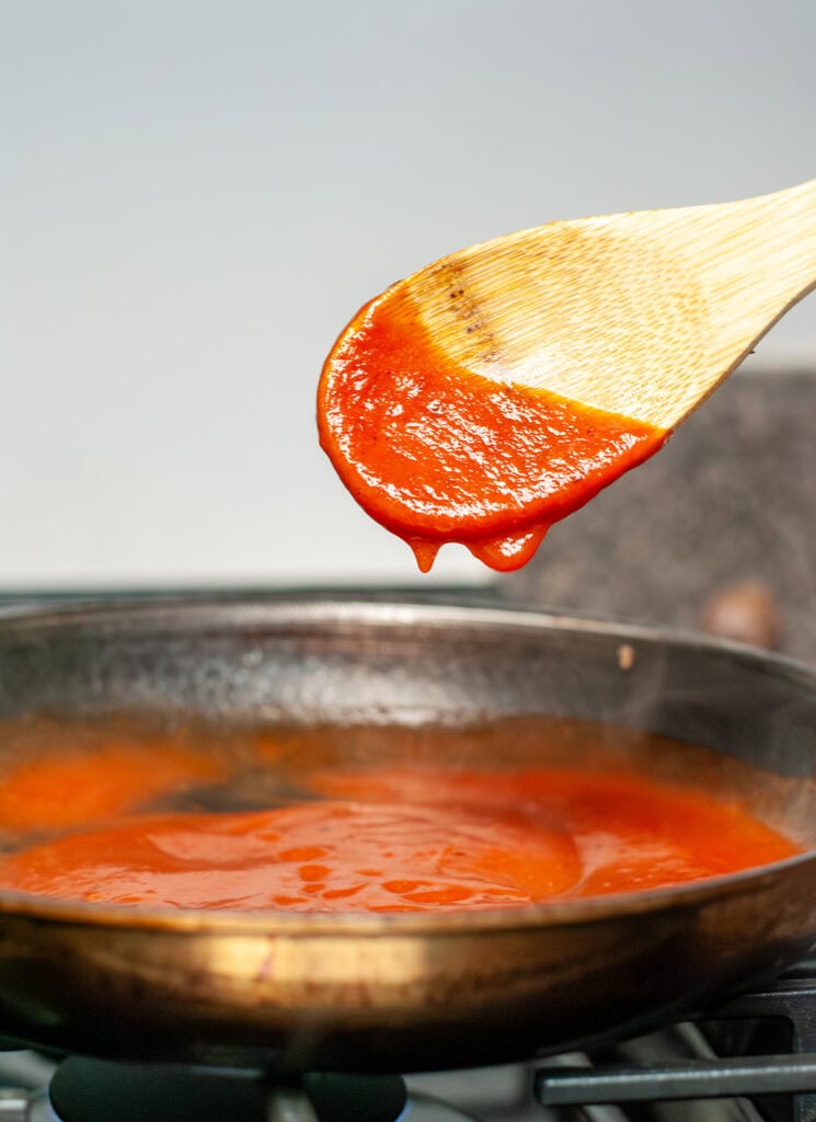 Red sauce for sloppy joes.