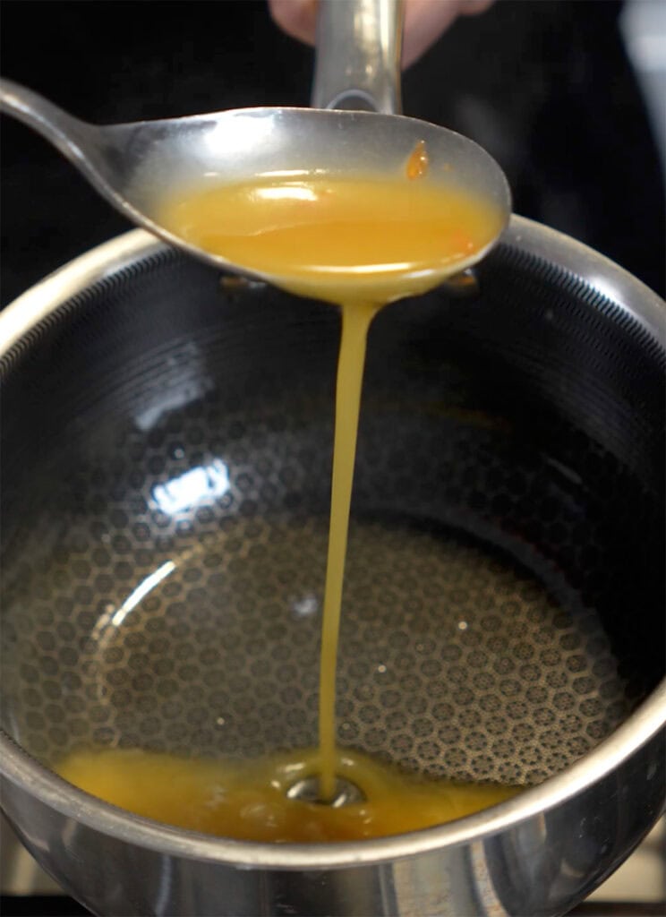 An orange glaze for pellet grilled salmon.