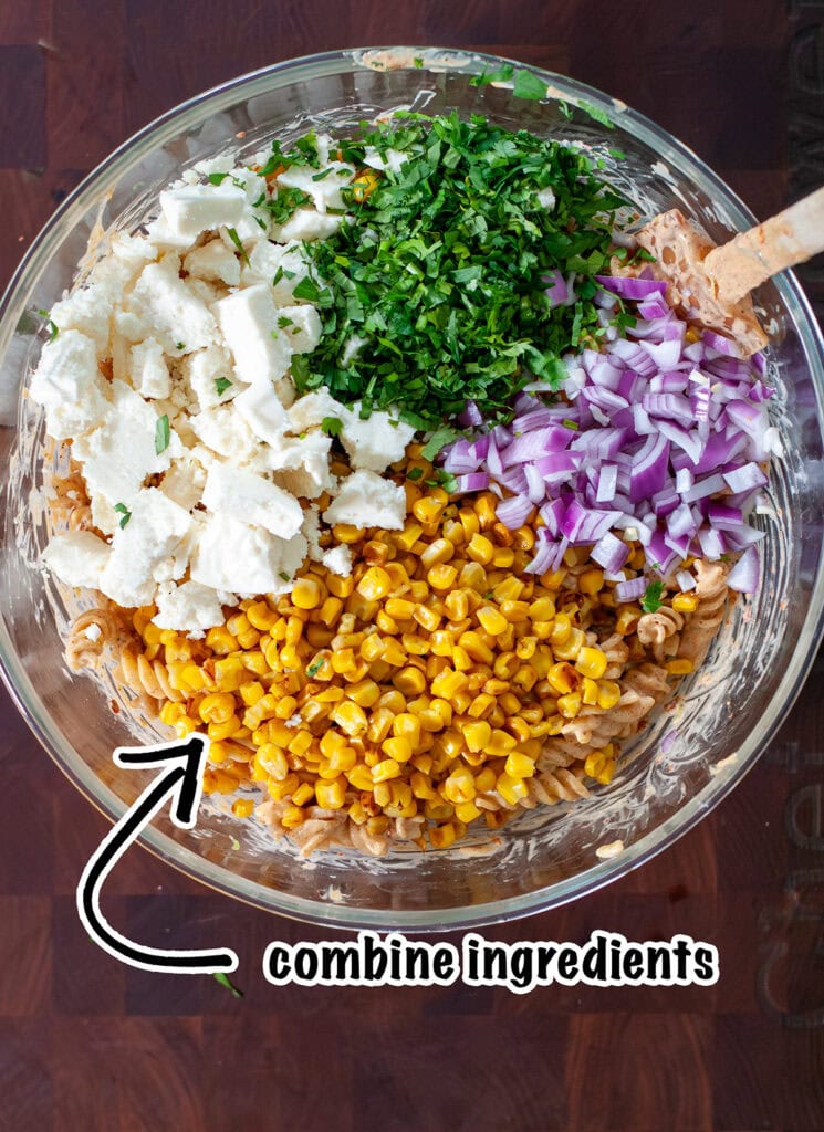 A bowl of the ingredients before being mixed together. 