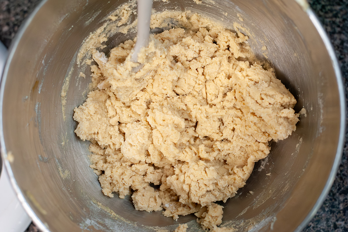 A top view of the batter freshly mixed. 