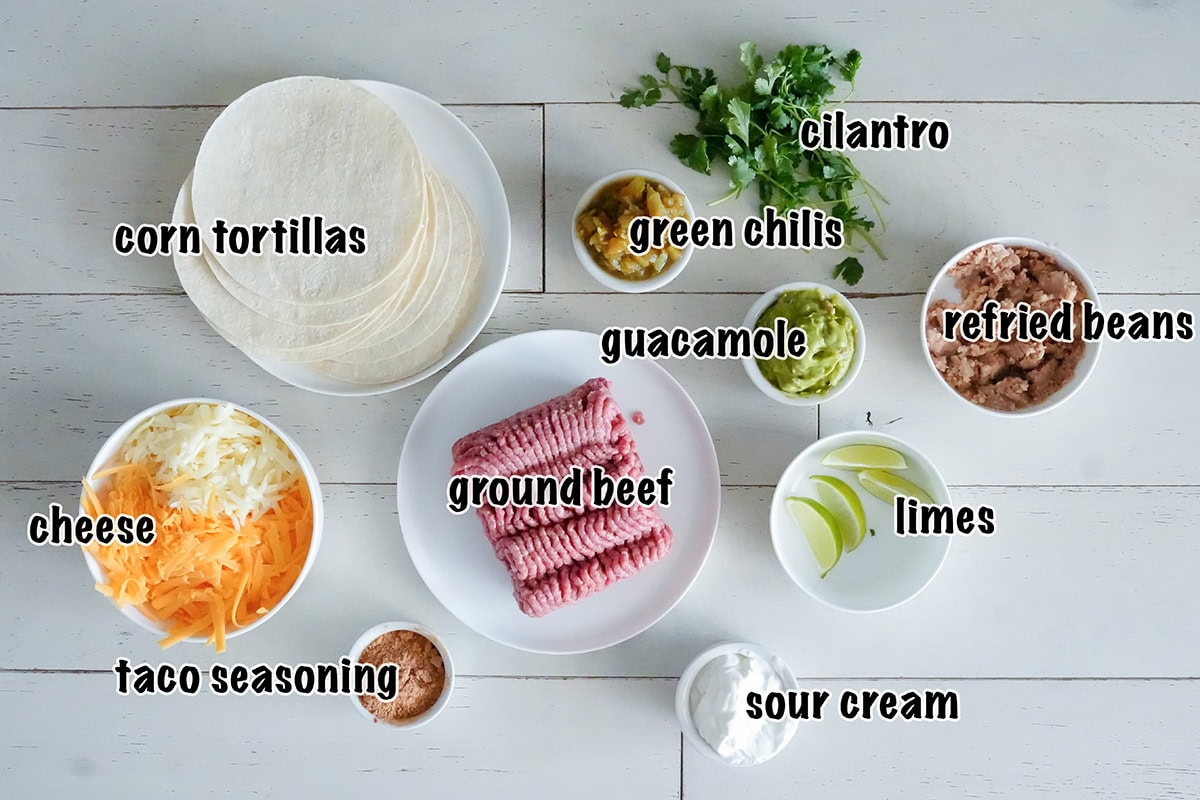 ingredients for baking baked tacos.