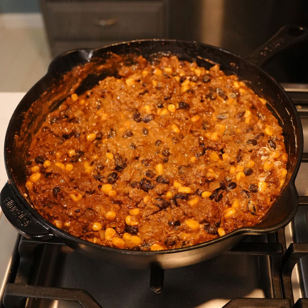 sour cream added to casserole mixture.