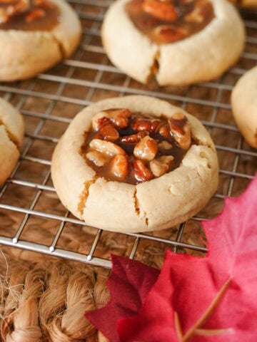 peace pie cookies with fall decor.